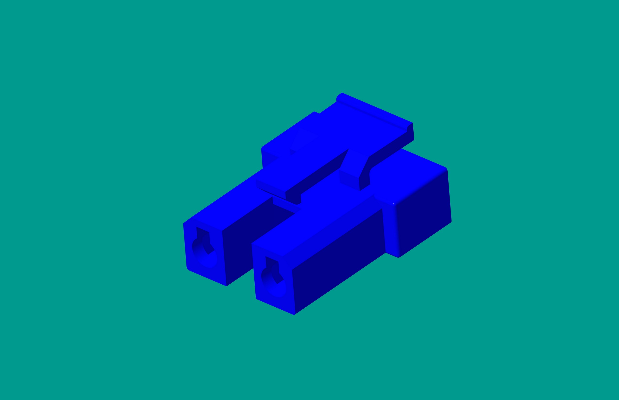 2.1洗衣機塑件-2孔藍色