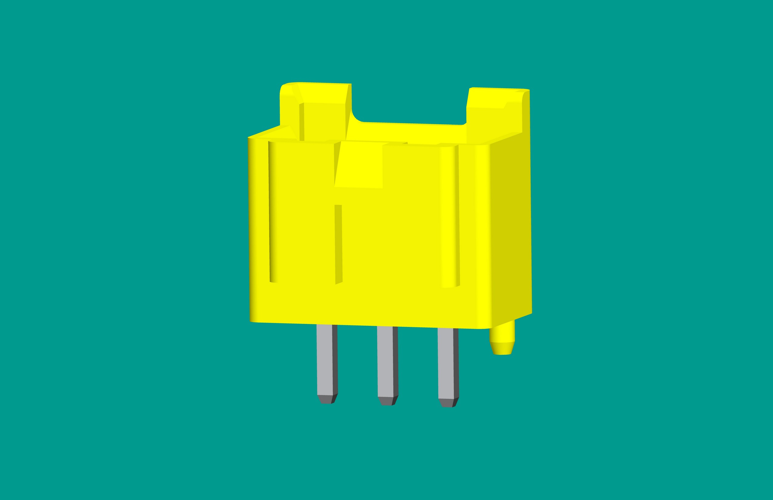 B3B-XH-K3立式針座黃色/普通PA66