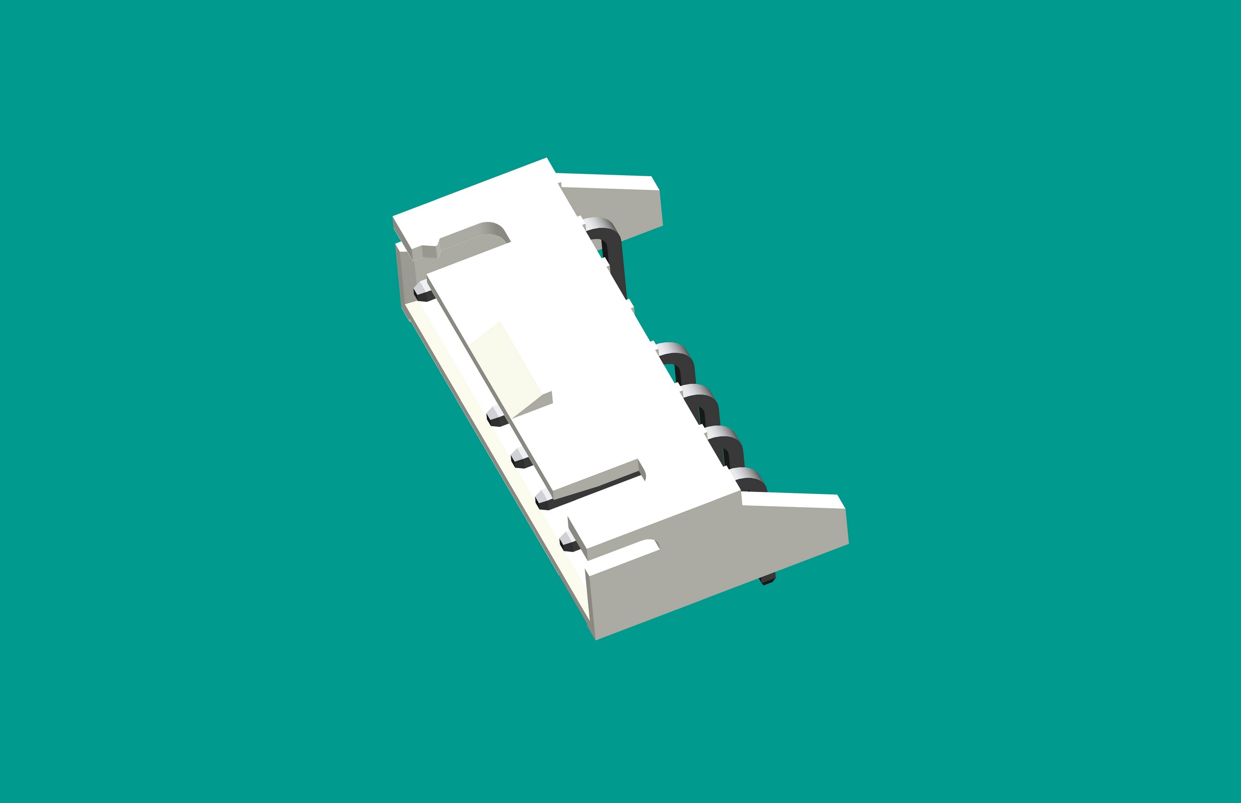 XH-7QA5(帶扣)帶保護腳(缺第2、3針) 白色（普通PA66)