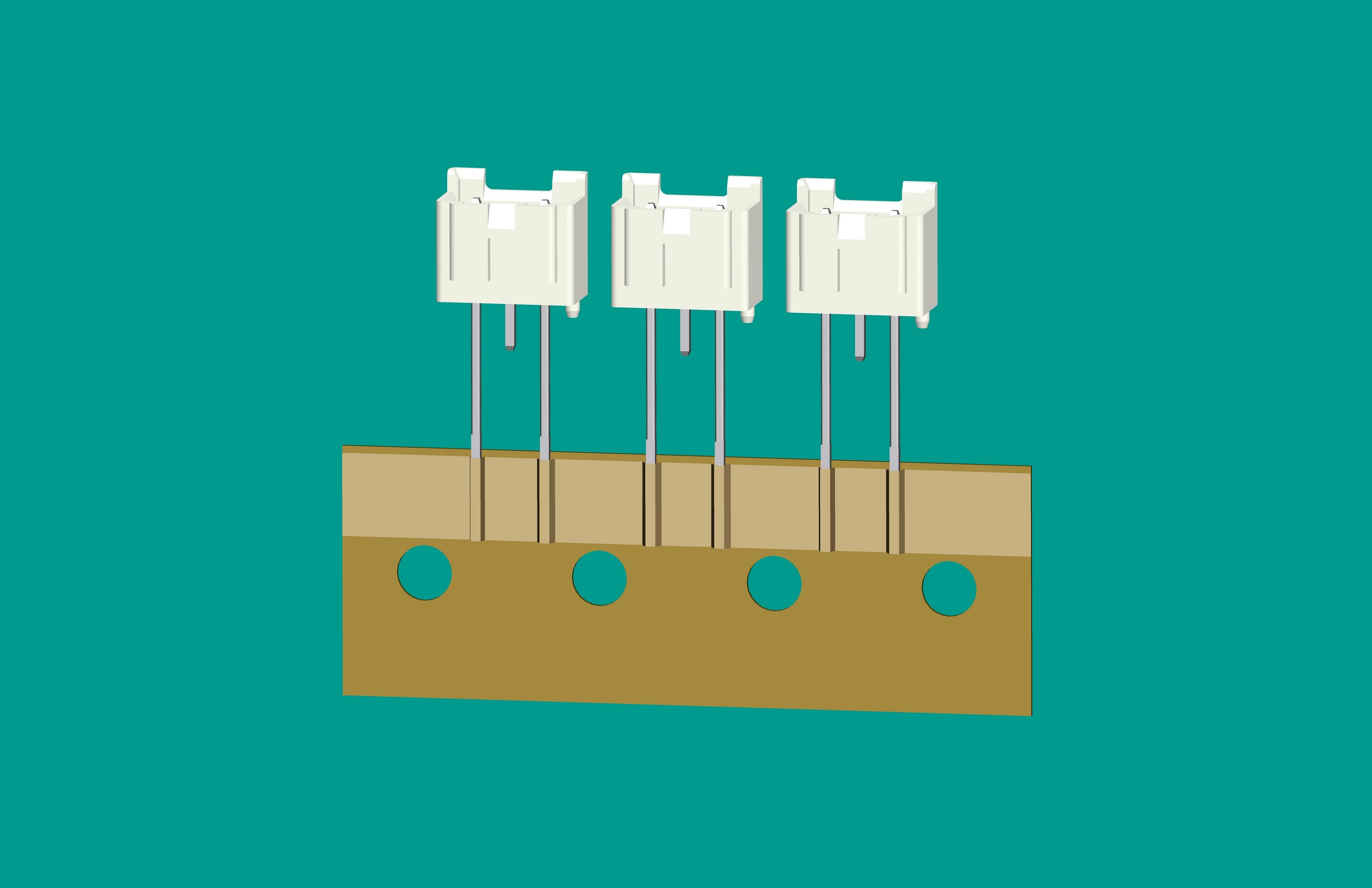 XH-3A全包編帶立式針座白色/(1、3長針)普通PA66