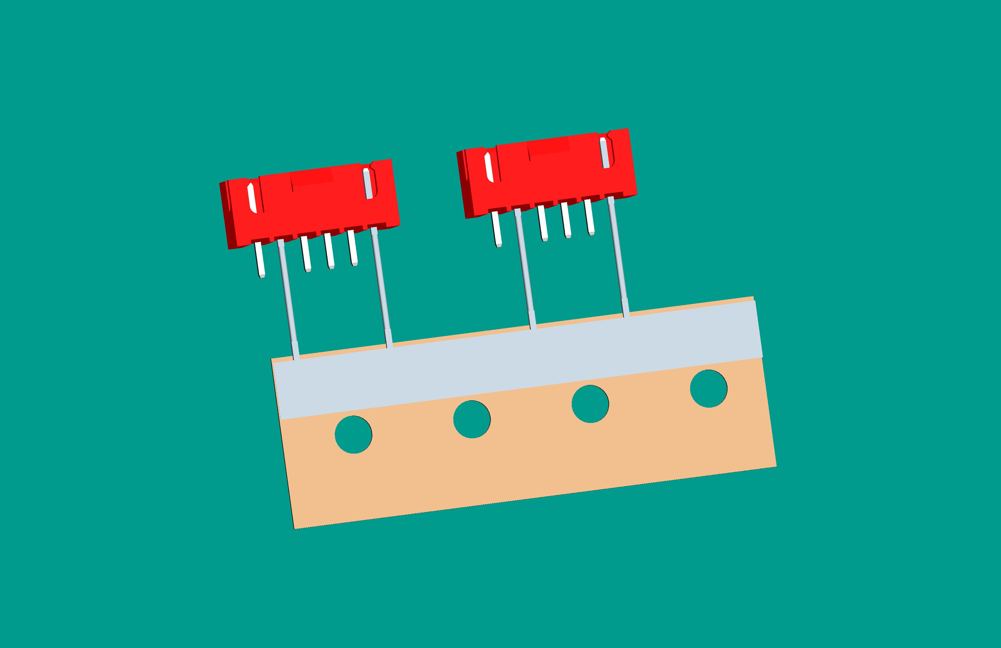 XH-6A帶扣立式針座紅色/編帶(1、5長針,短針外漏長2.9mm,正向,12mm)