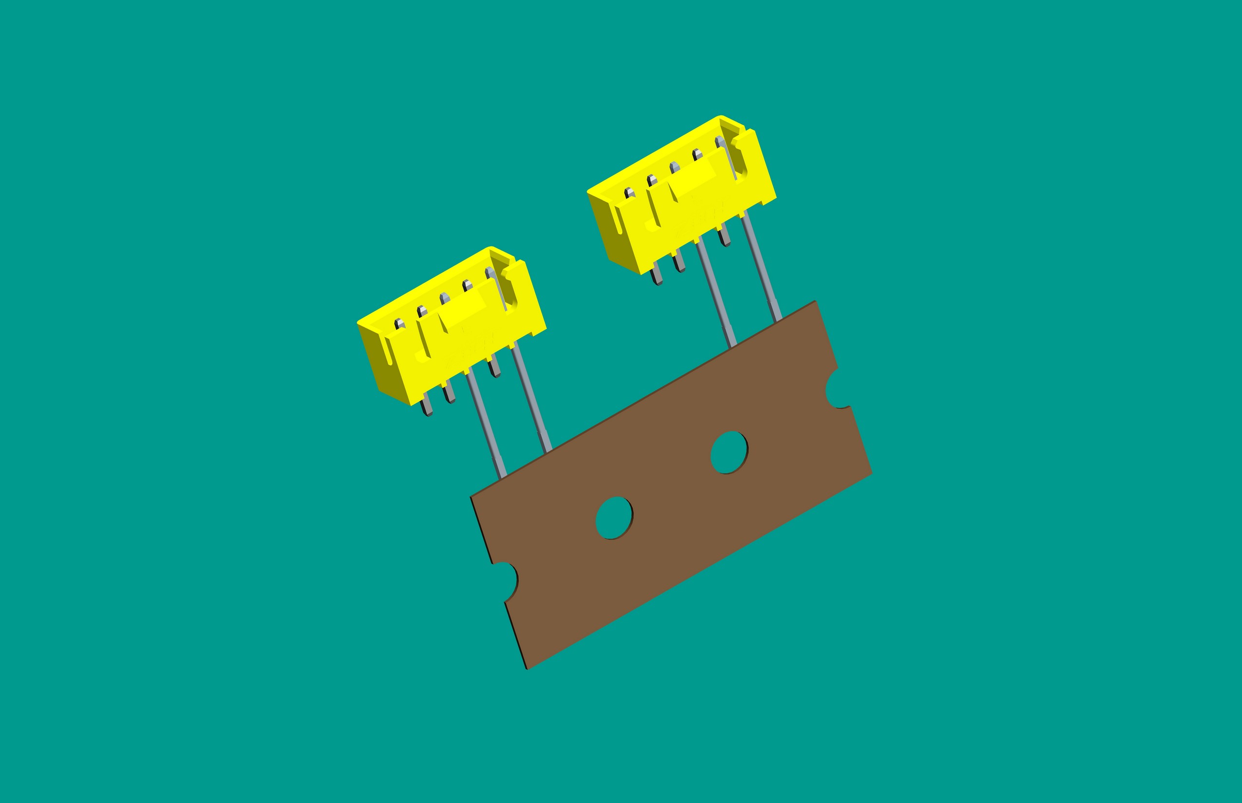 XH-5A(帶扣)立式針座黃色/編帶(1、3長(zhǎng)針，反向，12mm）