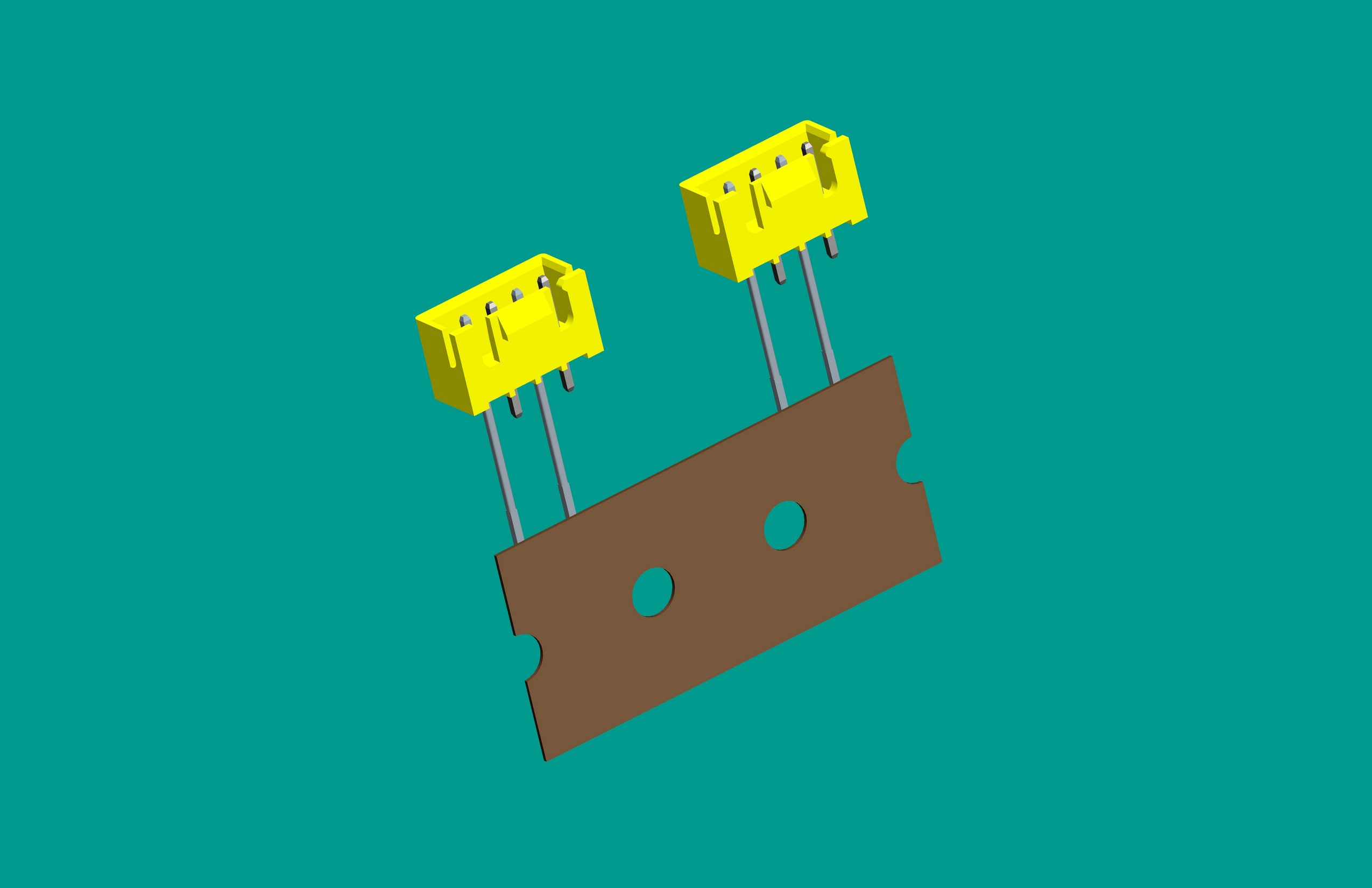 XH-4A(帶扣)立式針座黃色/編帶(步距25.4，1、3短針，反向,12mm)