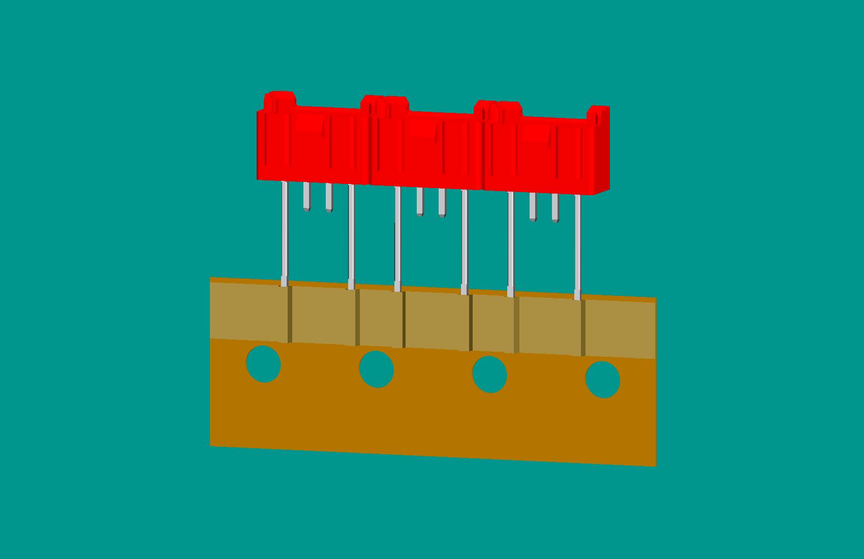 XH-4A全包非限位編帶正向（1、4長針）(紅色)普通PA66/奧克斯