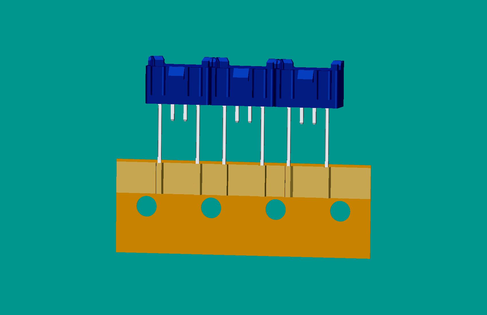 XH-4A全包非限位編帶正向（1、4長針）(藍色)普通PA66/奧克斯