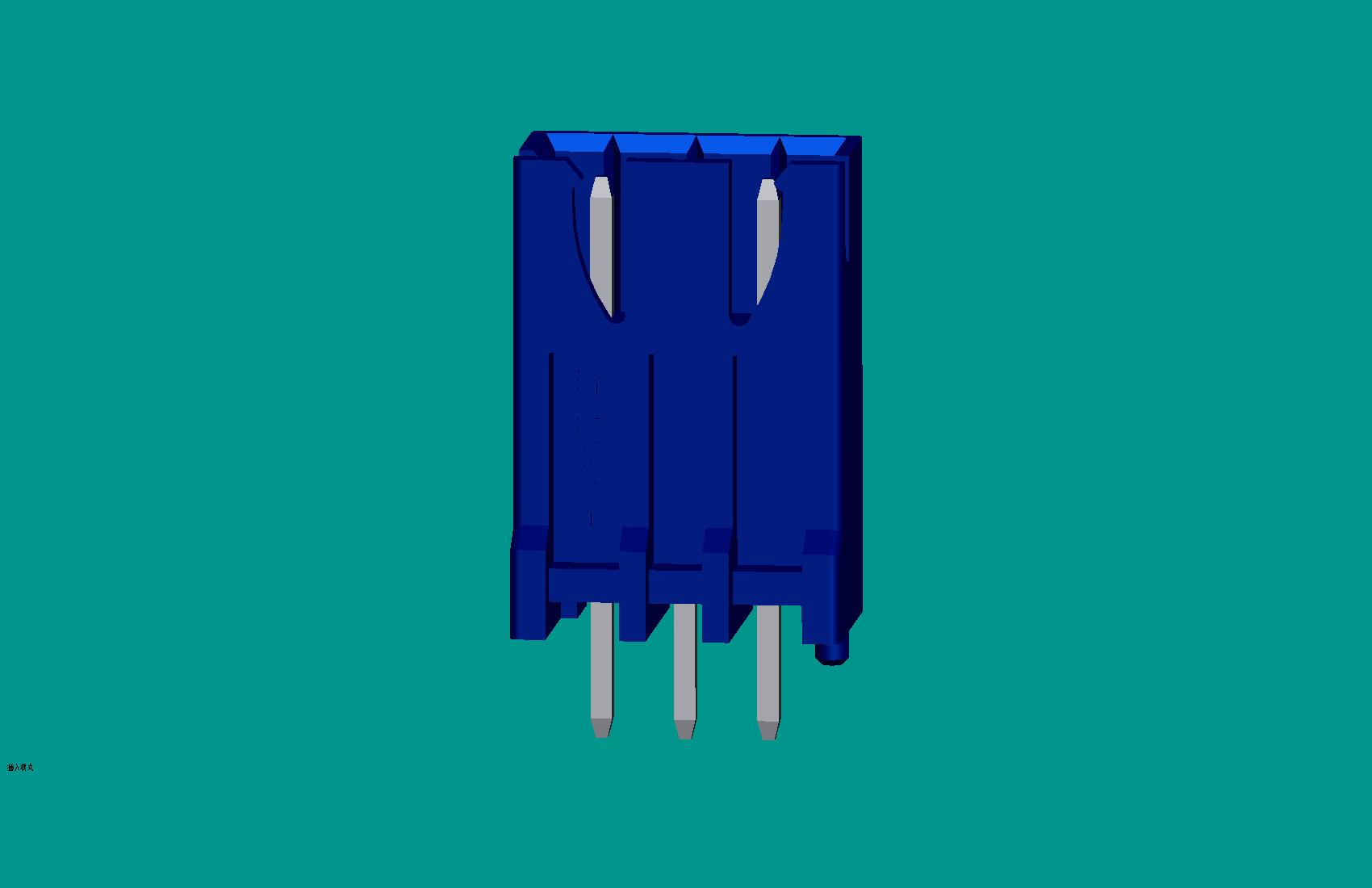 XH灌膠型針座3位藍(lán)色-高灼熱絲