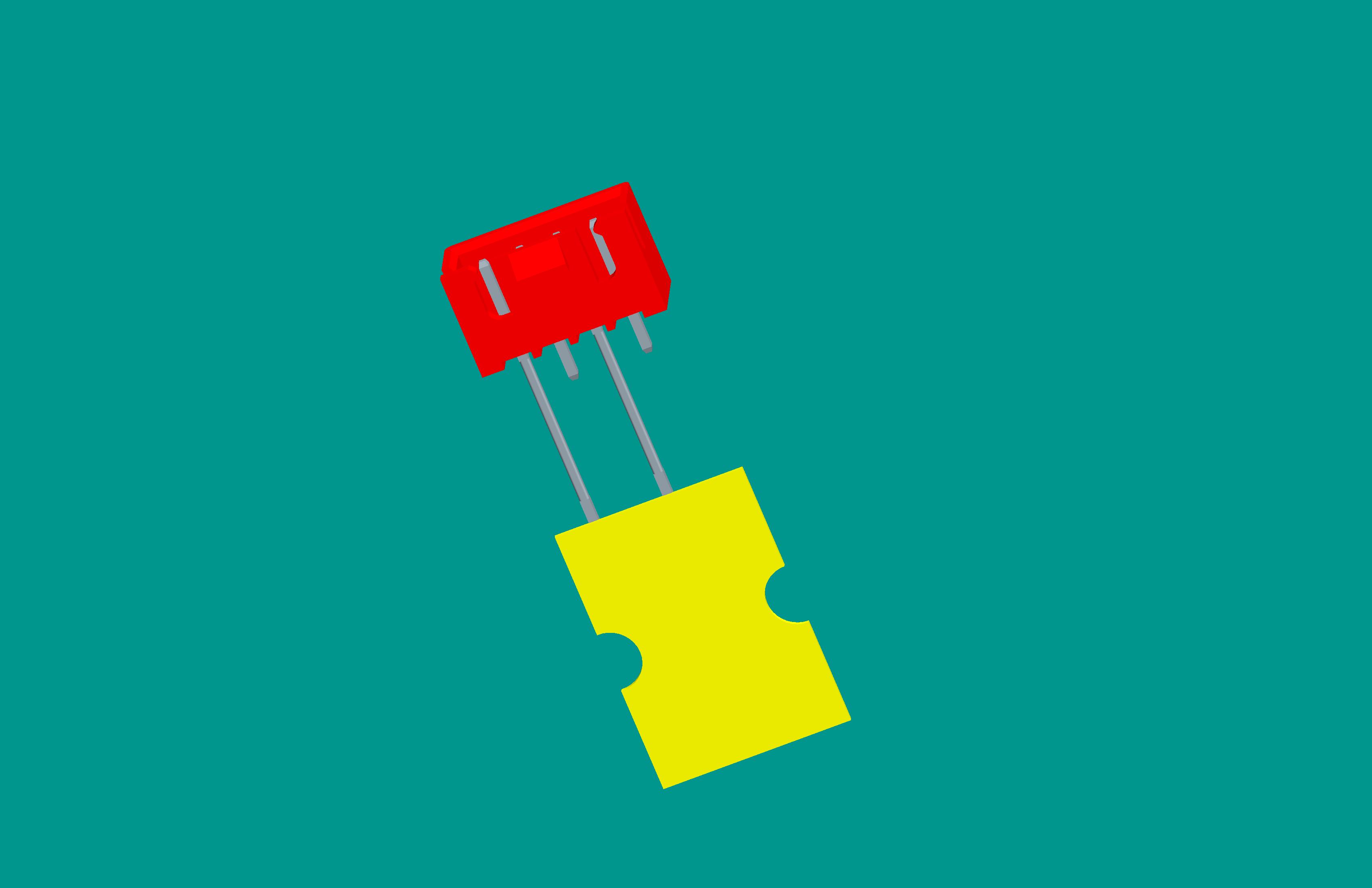 XH-4A(帶扣)針座紅色高灼熱絲/編帶（2.4長針  步距25.4，反向12mm短針外露2.5)