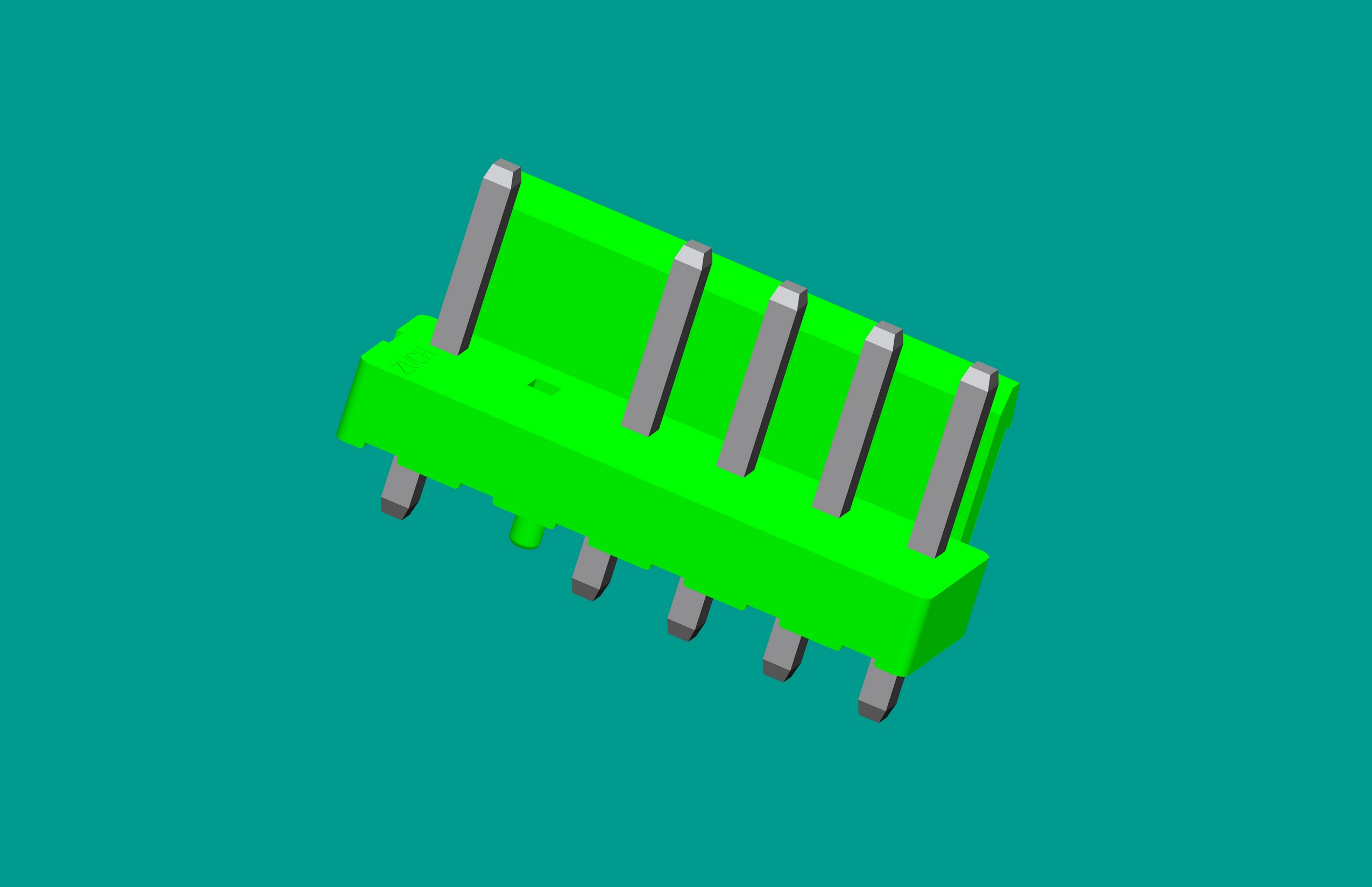 VH-6A-1（半包，帶定位，綠色普通PA66）（缺第2針）