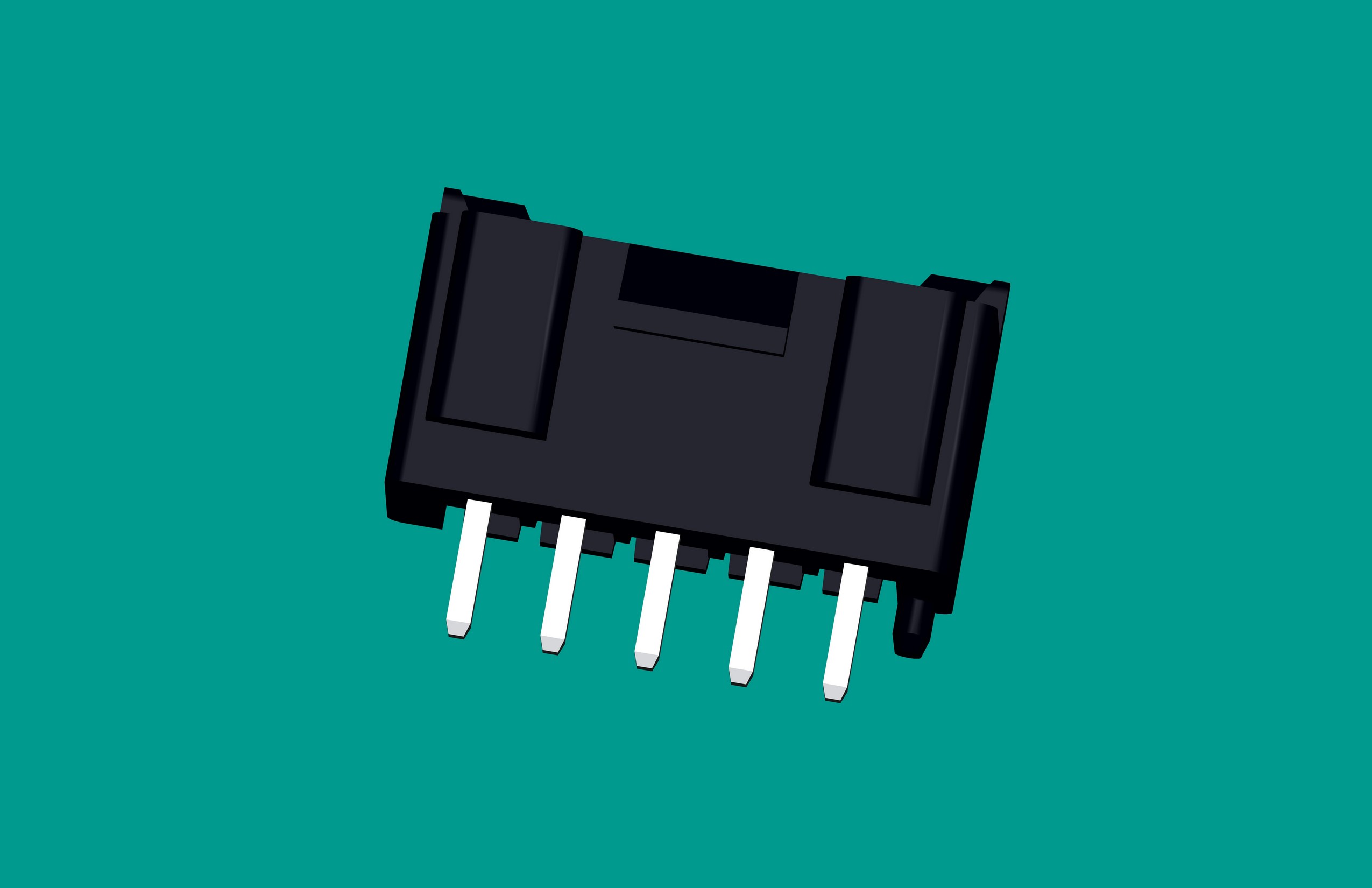 B5B-XH-K3立式針座黑色/普通PA66/海爾