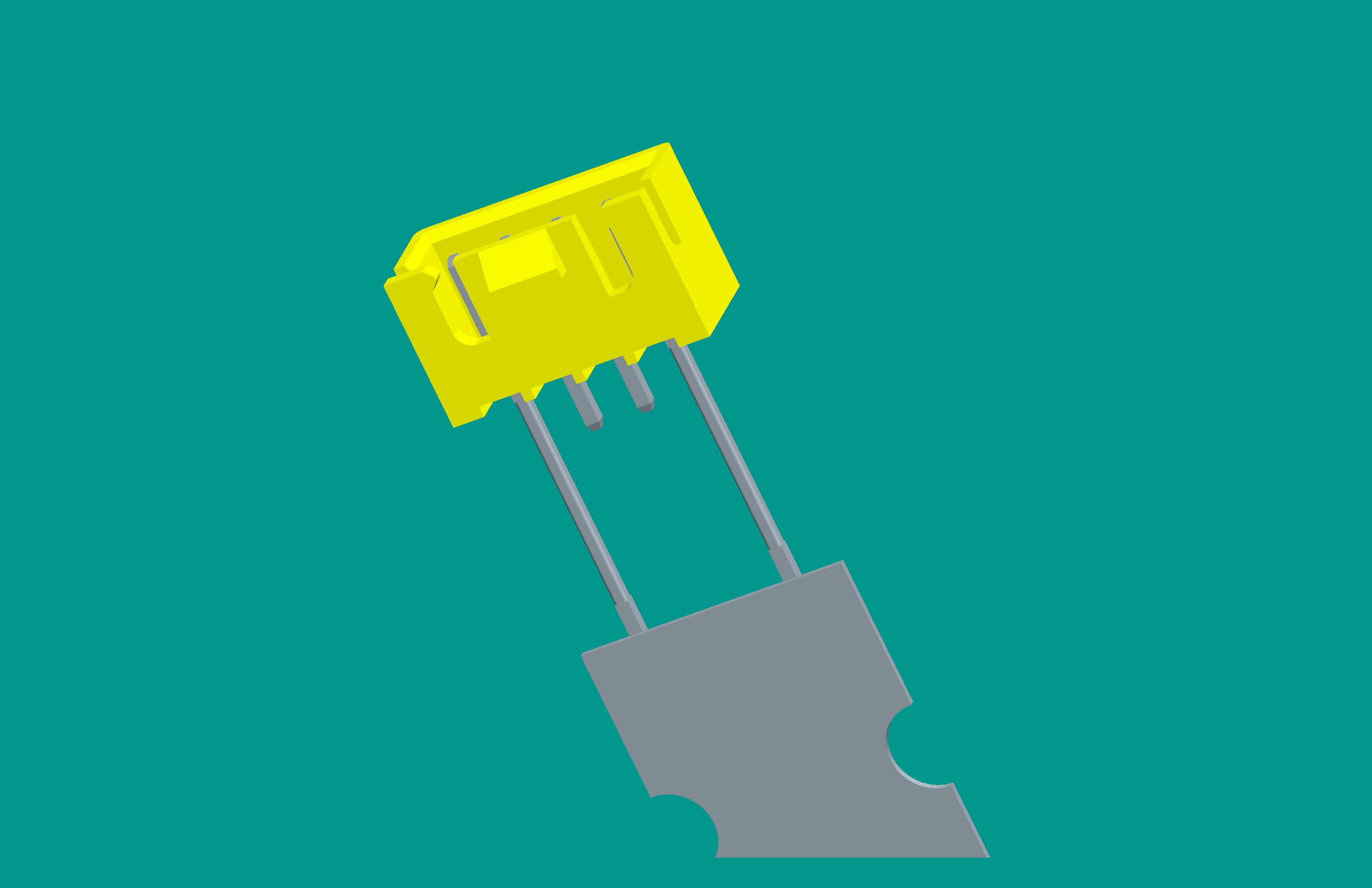 XH-4A(帶扣)立式針座黃色/編帶(步距25.4，1、4長針，反向,12mm短針外漏2.5)