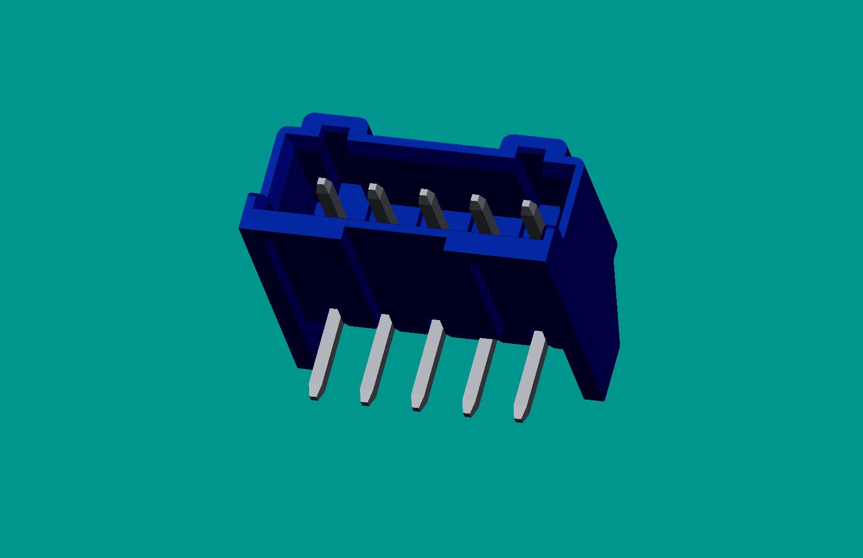 S5B-XH-K3臥式不帶卡扣型針座藍(lán)色/普通PA66