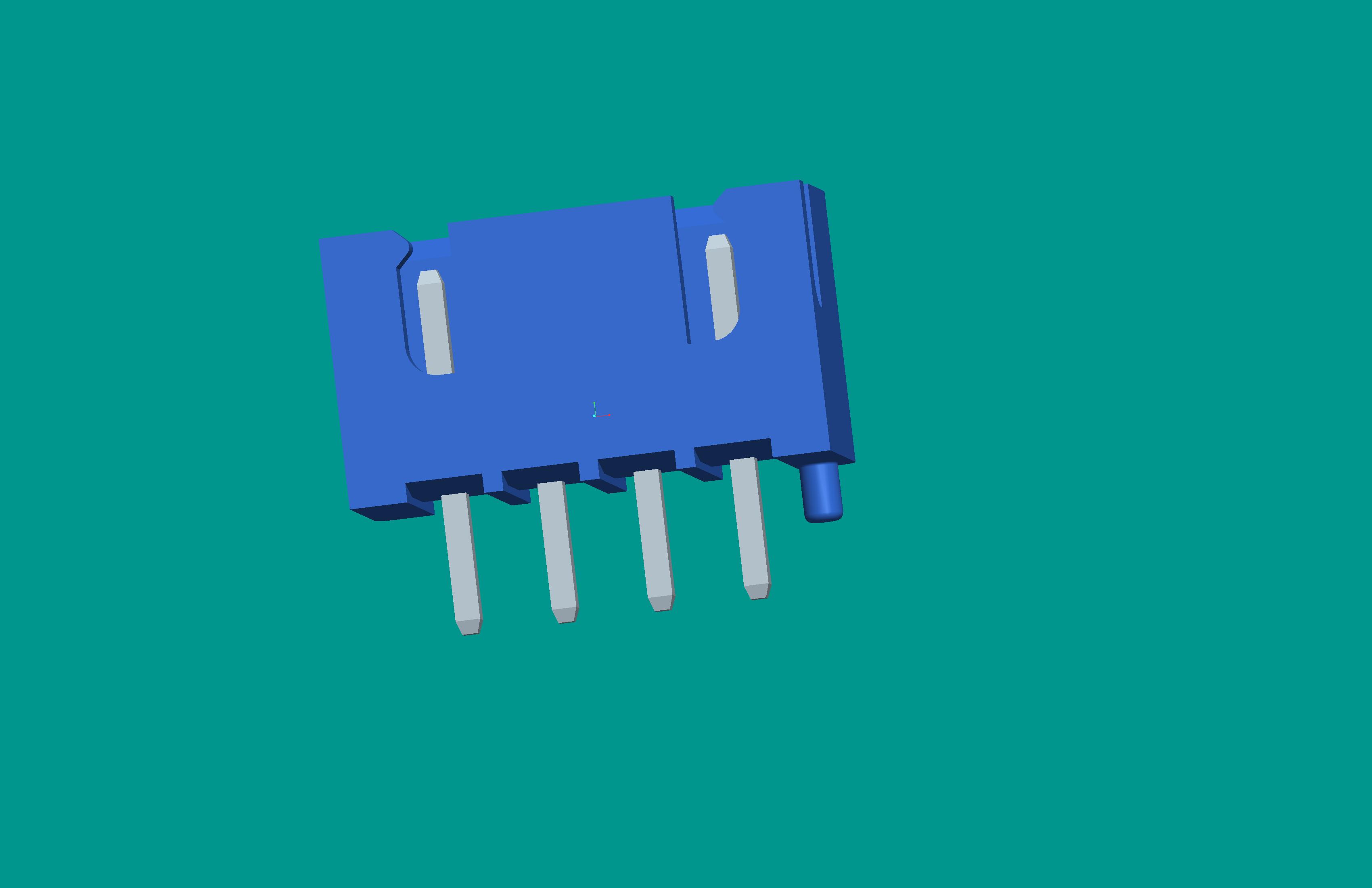 XH-4A帶定位針座藍(lán)色PA66/(B4B-XH-AM)