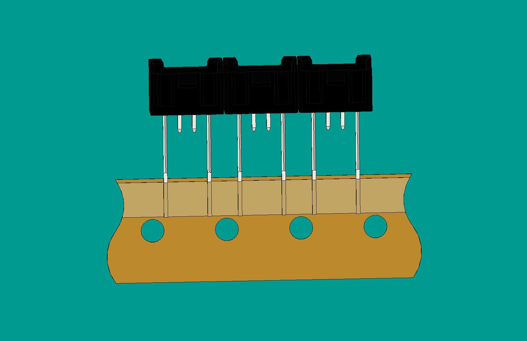 XH-4A全包非限位編帶正向（1、4長針）(黑色)普通PA66/奧克斯