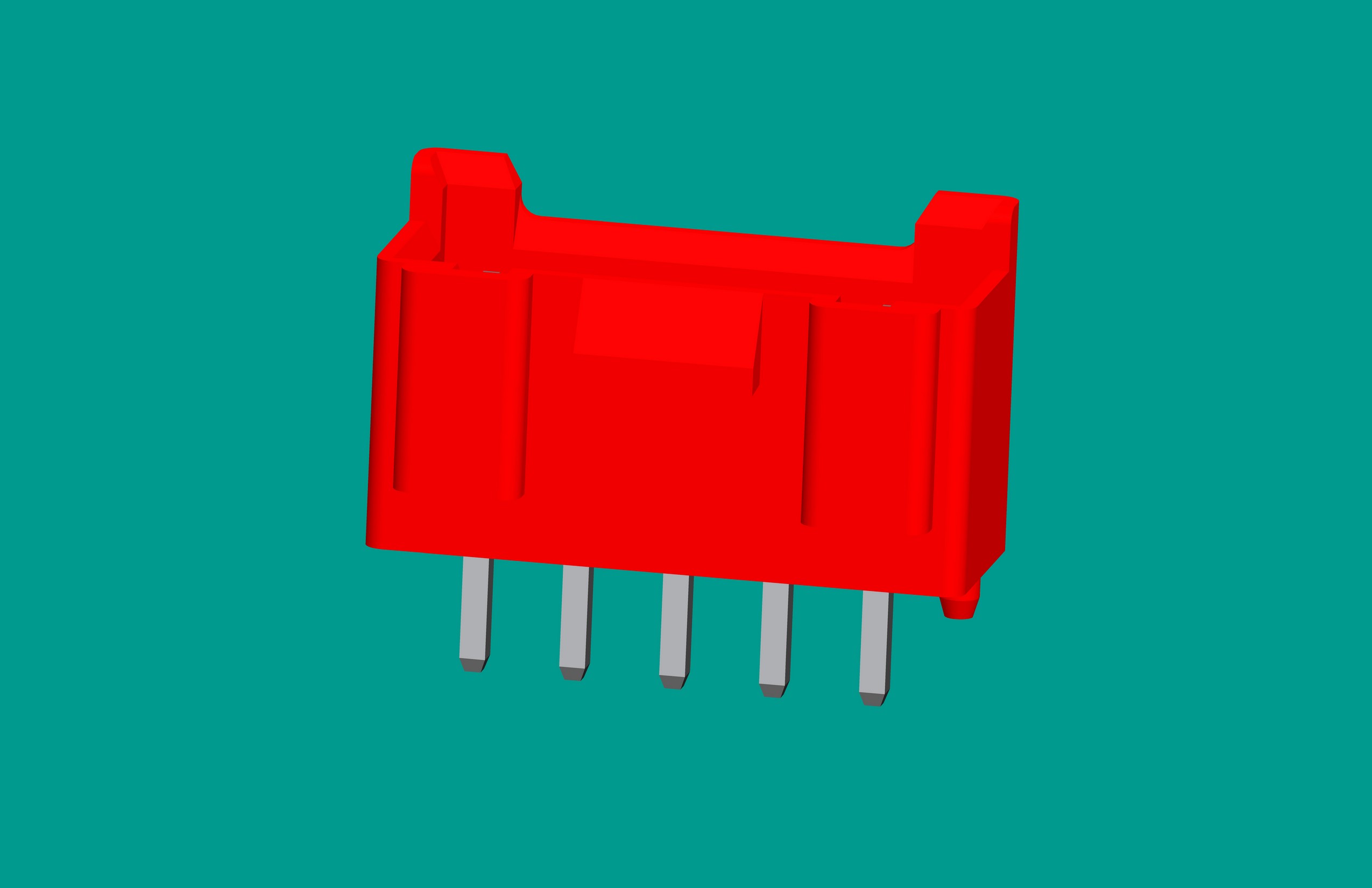 B5B-XH-K3立式針座紅色/普通PA66/海爾