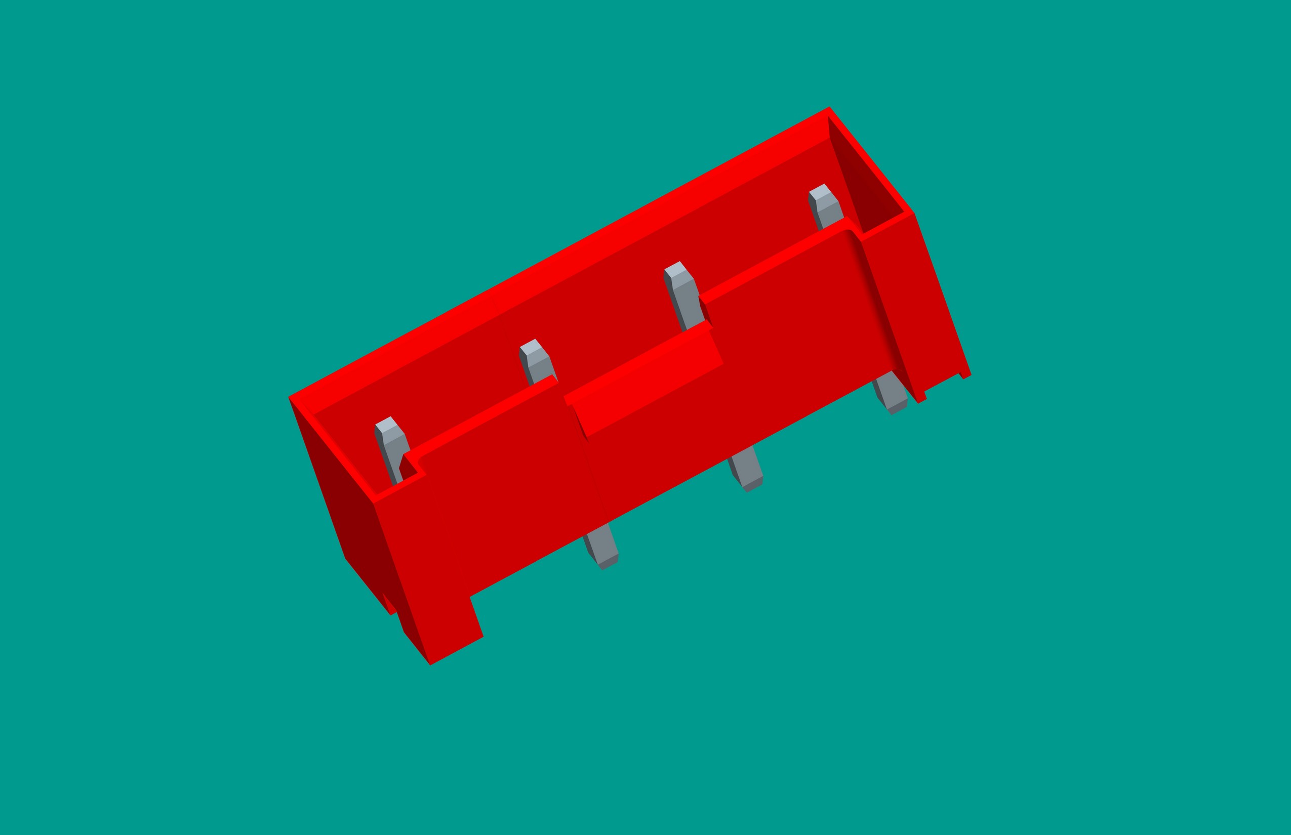 VH7A-3盒式（插奇數）帶定位針座 紅色（PA66）