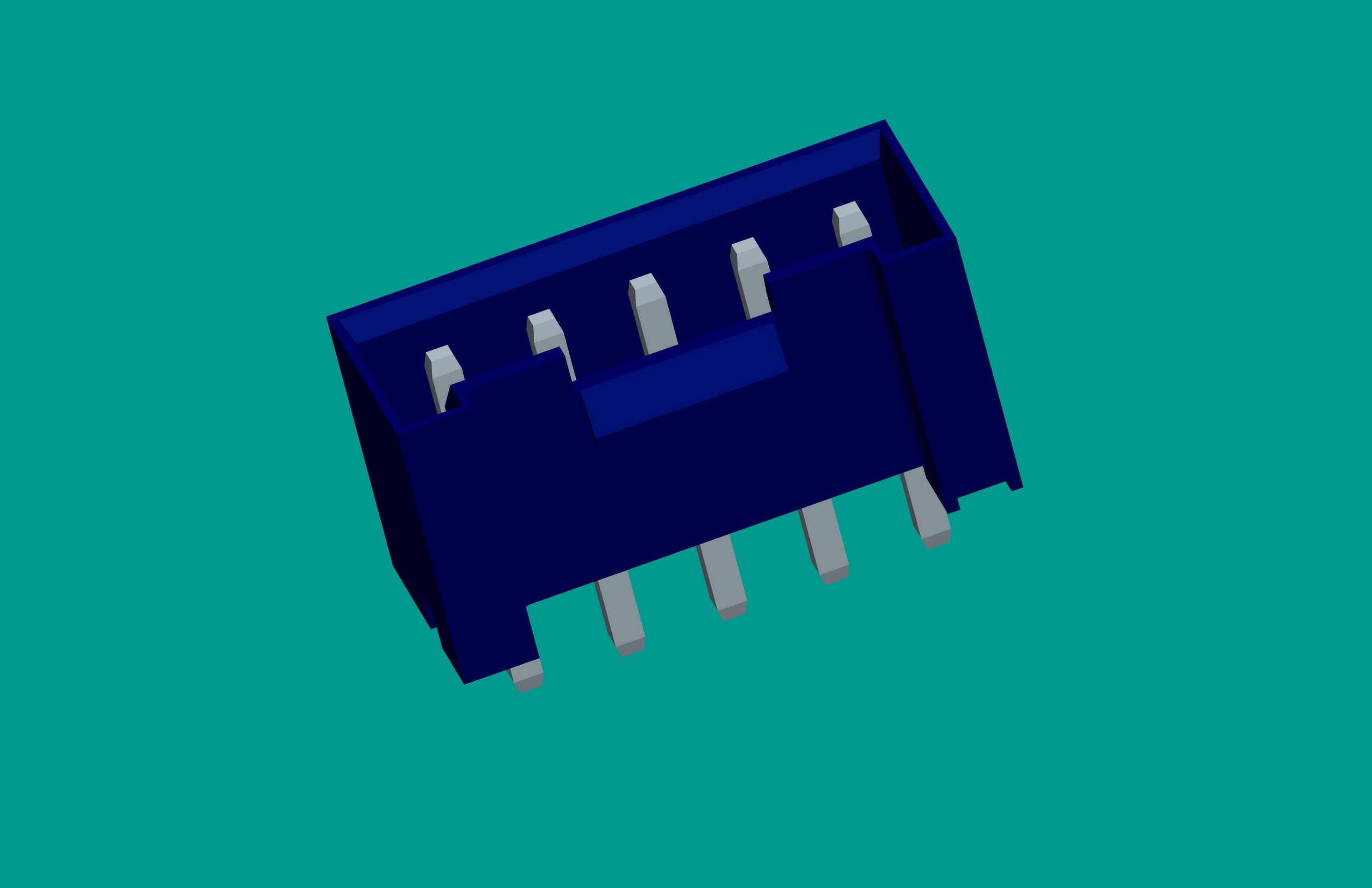 VH5A盒式（插奇數）帶定位針座 -藍色(普通PA66)