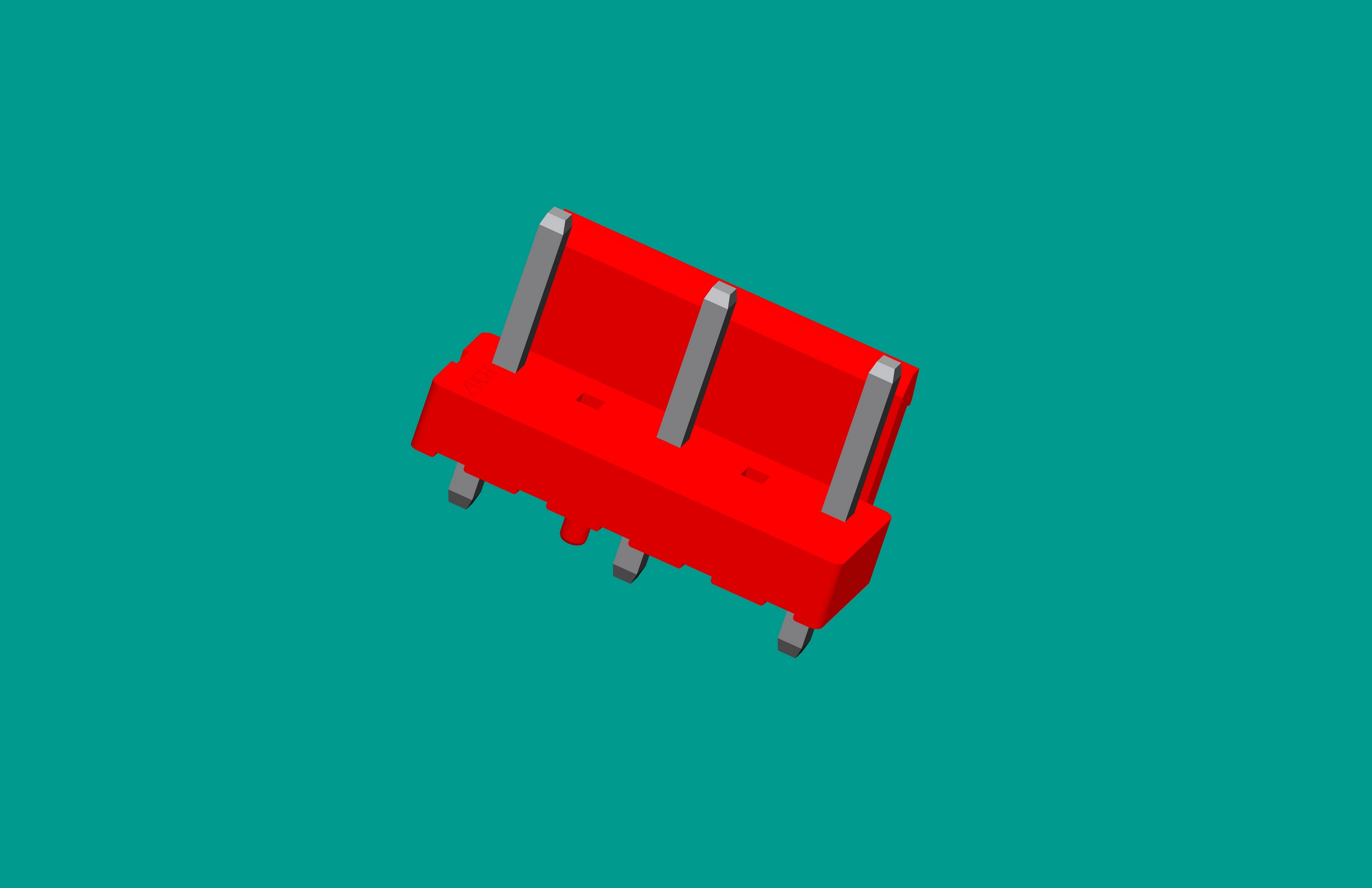 VH5A半包帶定位針座(缺2.4）（紅色）普通PA66