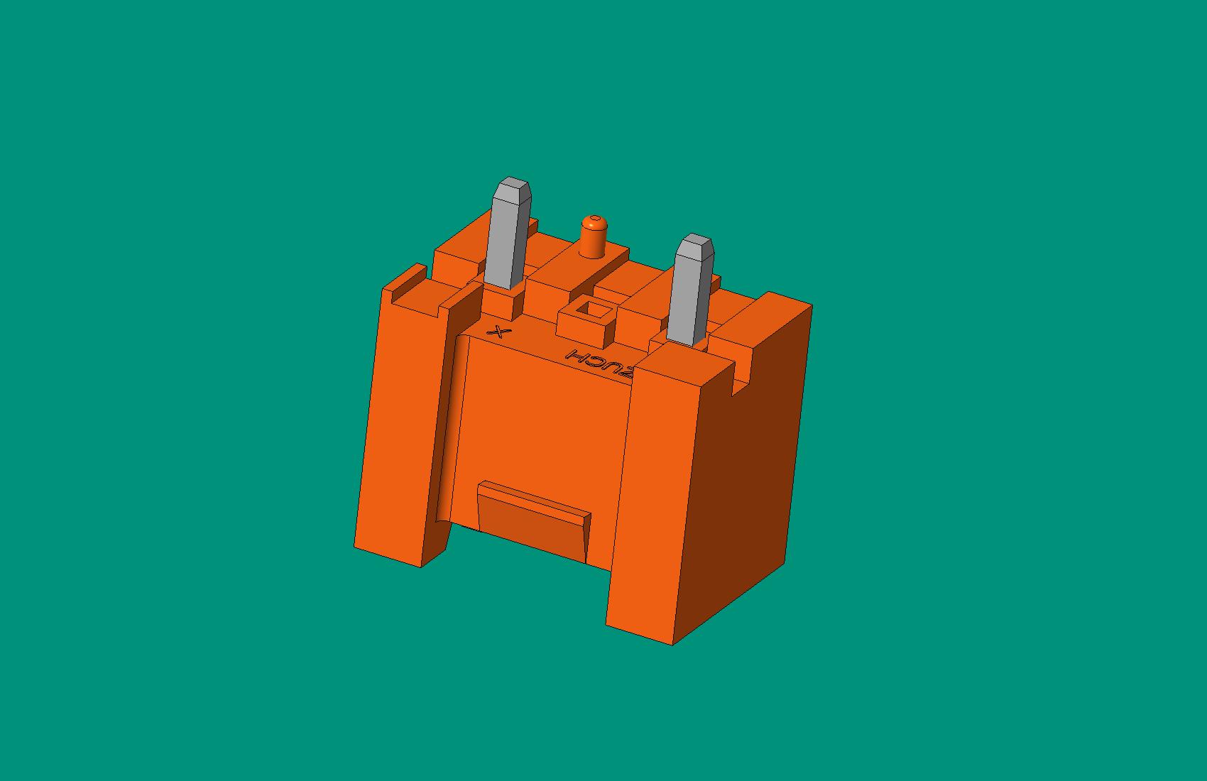 VH3A盒式（插奇數）帶定位針座 -橙色(高灼熱絲)