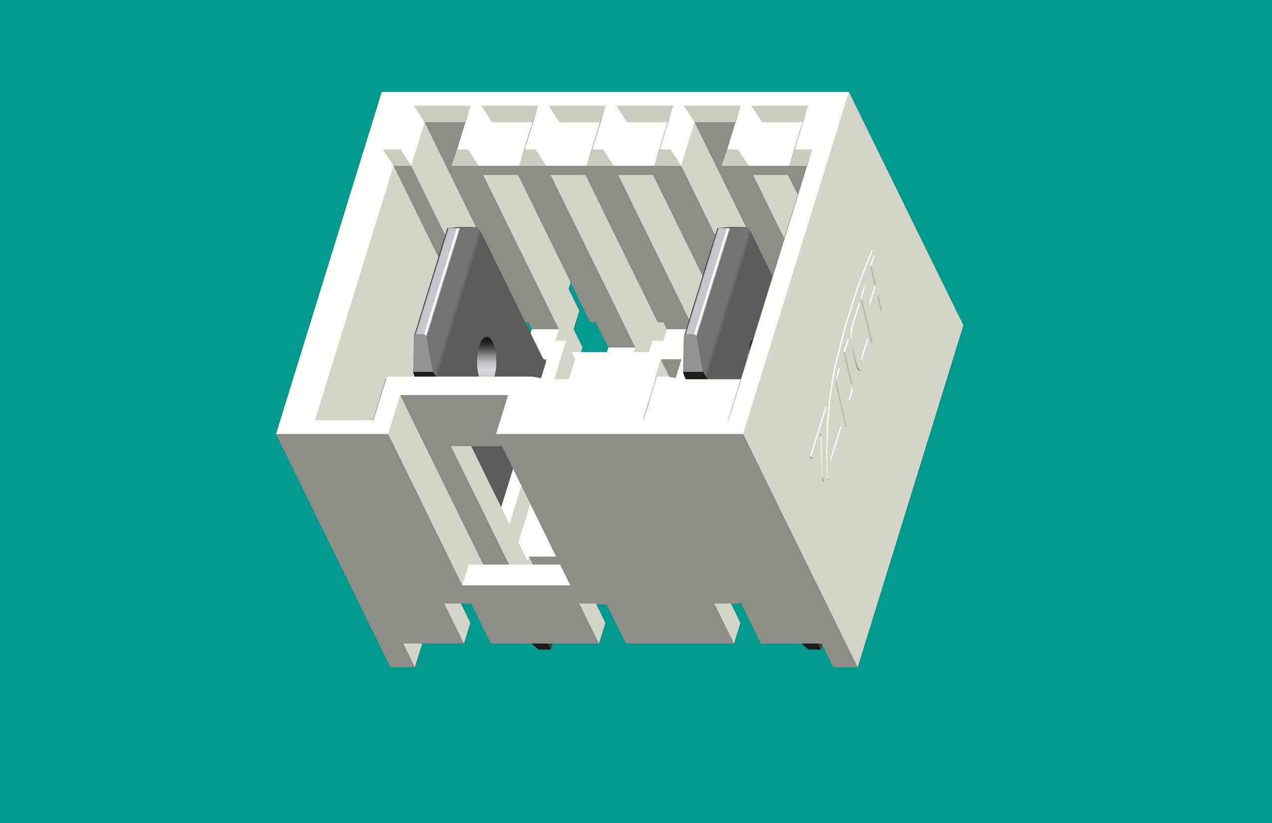 RAST5針座-3位插奇數立式針座本色/高灼熱絲